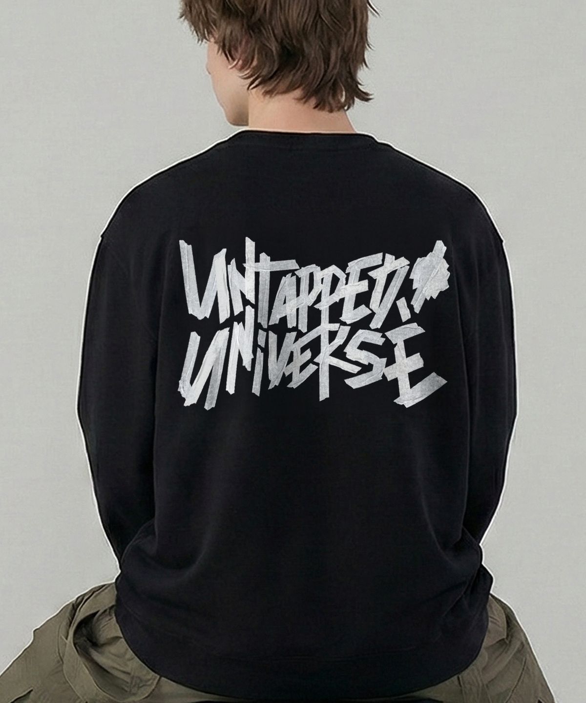 언탭트 스튜디오(UNTAPPED STUDIO) 유니버스 테이핑 오버핏 긴팔 티셔츠