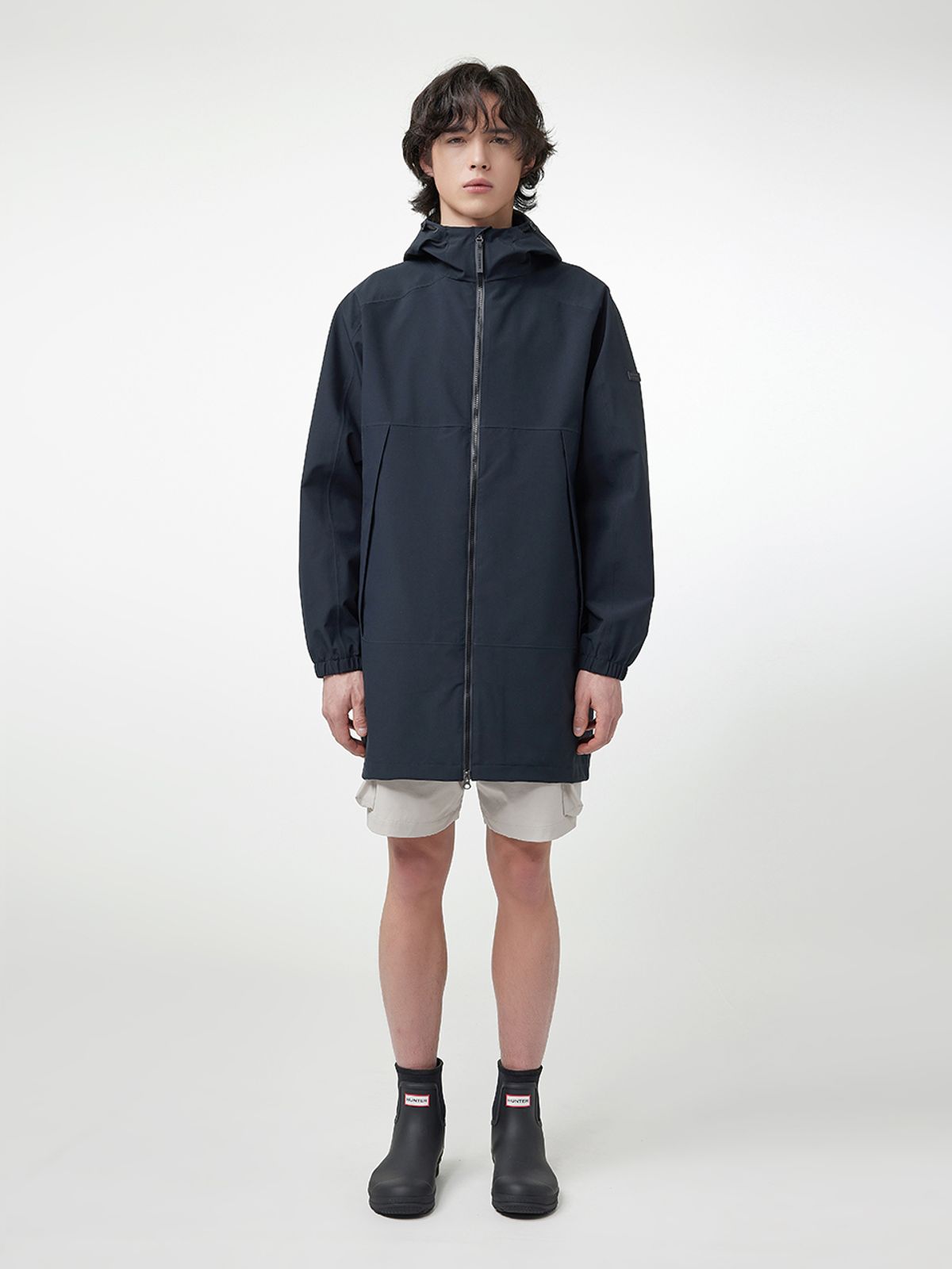 헌터(HUNTER) [MEN] 오리지날 에센셜 웨더 자켓 - 블랙 HEM0005AJZBLK