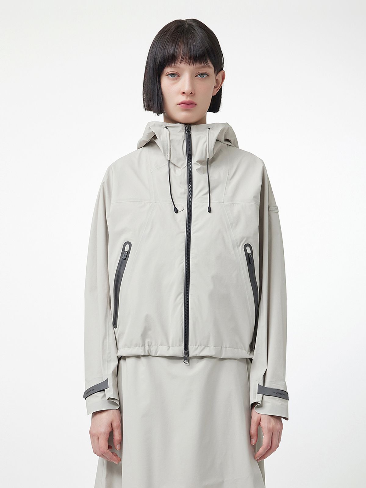 헌터(HUNTER) [WOMEN] 라이트 웨이트 숏 웨더 자켓 - 웜그레이 HEW0002AJZWAG