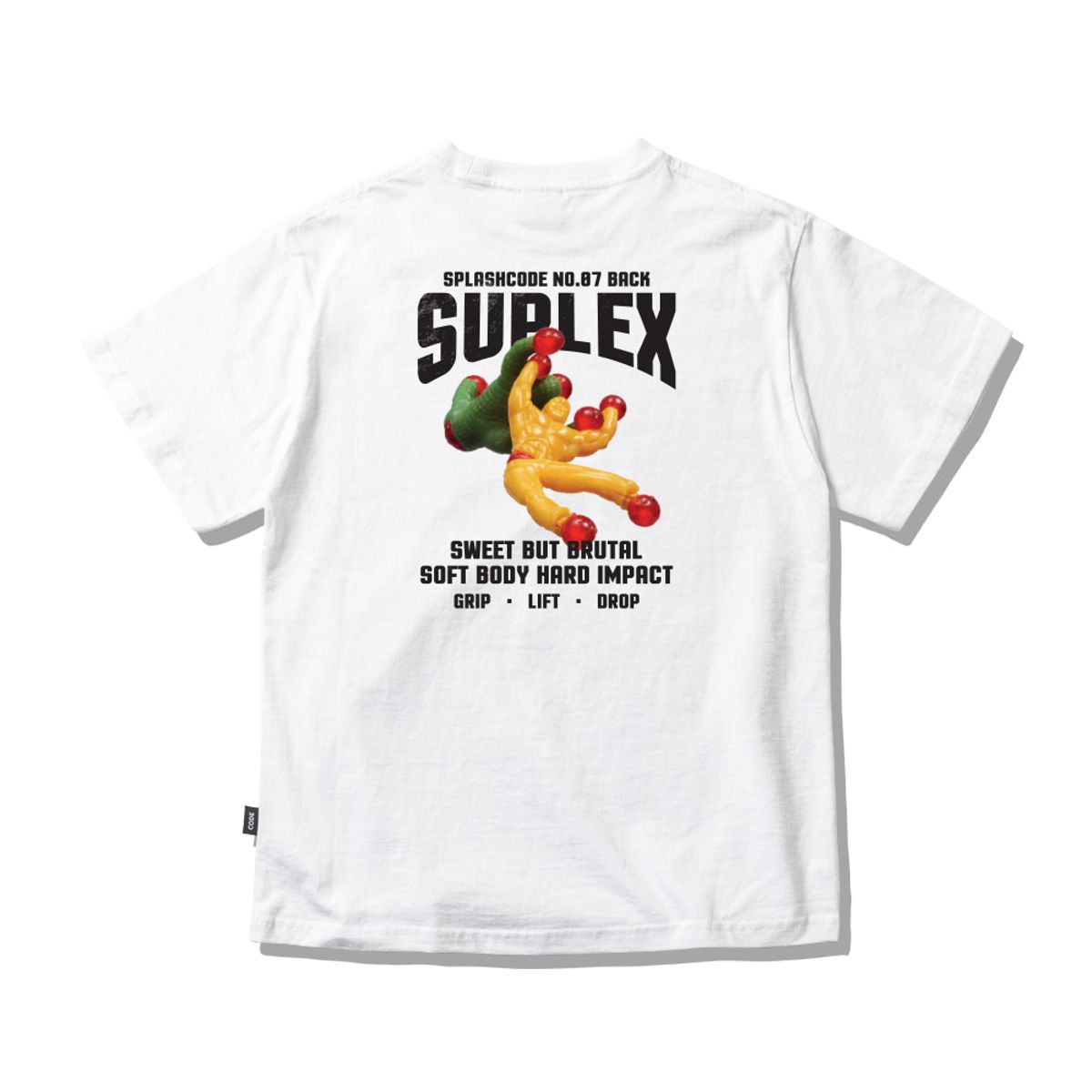 스플래시코드 키즈(SPLASHCODE KIDS) 키즈 반팔 티셔츠 화이트 - 백 수플렉스(Back Suplex)