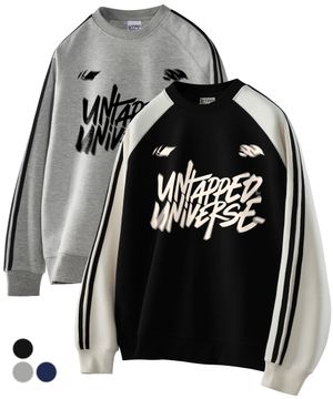 96 유니버스 블러 져지 트랙 스포티 오버핏 맨투맨 3COLOR