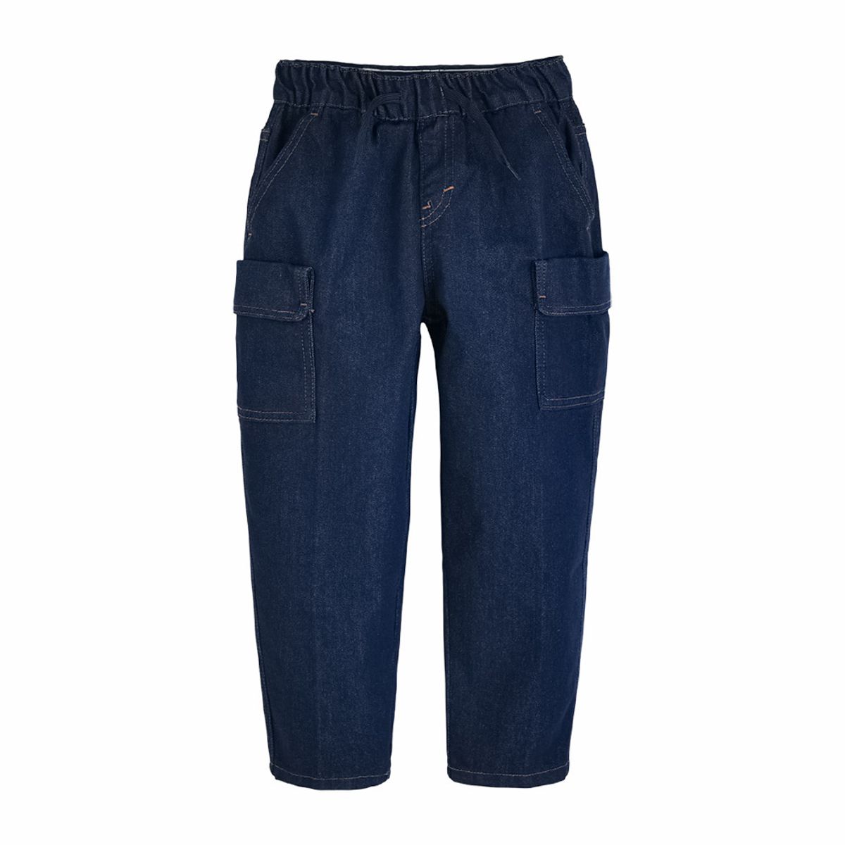 리바이스 키즈(LEVIS KIDS) LVC 배기 대드 밴딩 진 (토들러) 딥 블루