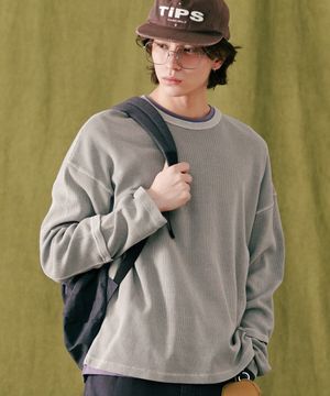 웰던 와플 롱슬리브 그레이 JJLT7849