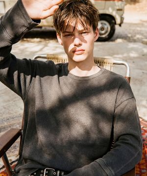 웰던 와플 롱슬리브 딥그레이 JJLT7849