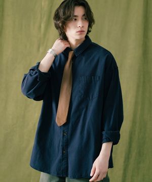 더프 오버핏 워싱코튼 셔츠 네이비 SMLS7855