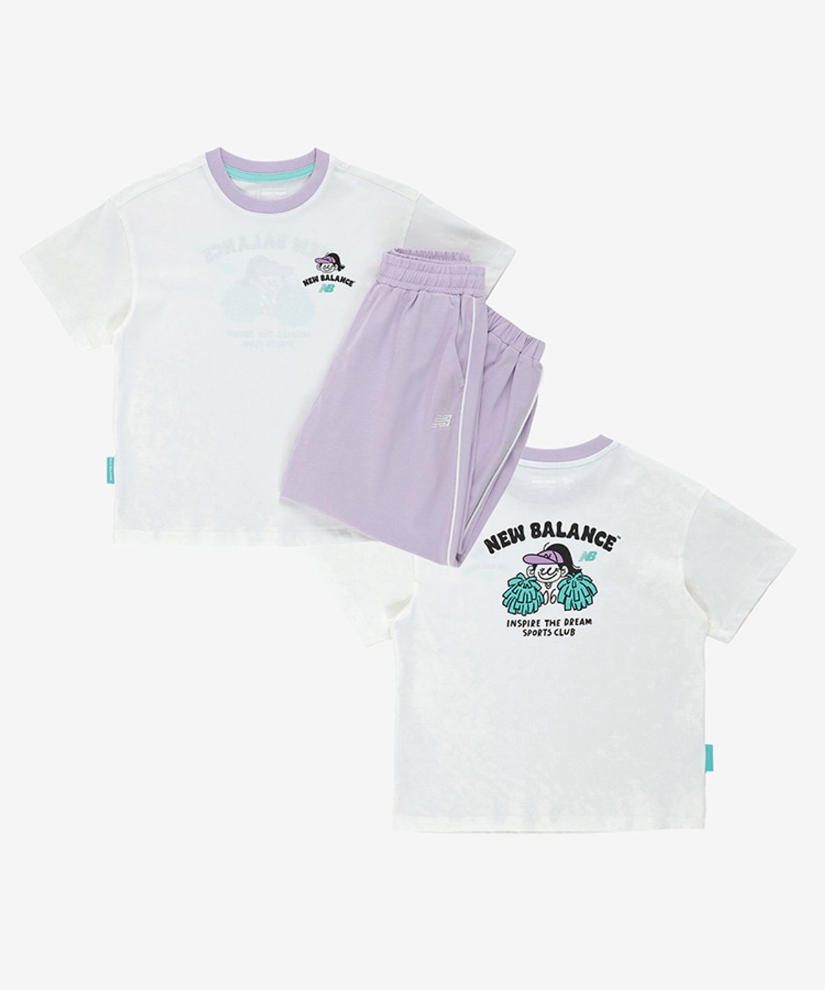 뉴발란스 키즈(NEWBALANCEKIDS) Ready Set Rugby_아동 반팔티 + 하렘팬츠 셋업 NK9YG2414U88