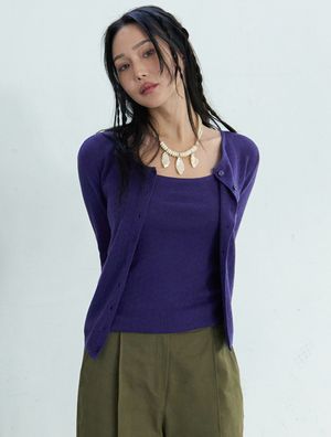 로웰 아일렛 니트 가디건(워시드네이비)