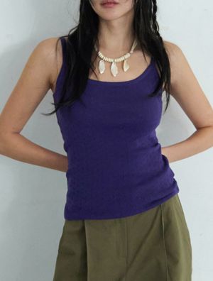 로웰 아일렛 니트 슬리브리스(워시드네이비)