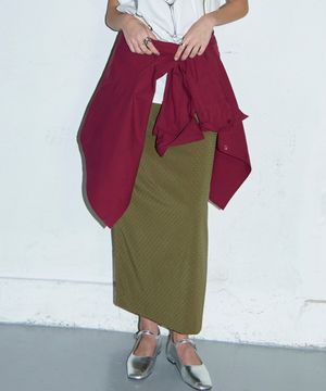 릴리프 슬릿 롱스커트