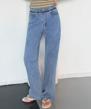 투톤 컷오프 일자데님