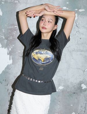 올드카 피그먼트 티셔츠