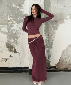 메르빌 피그먼트 롱스커트