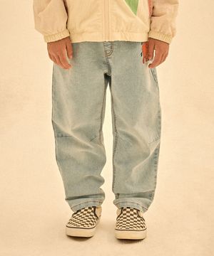 애플엘리펀트 브러쉬 데님 팬츠_블루