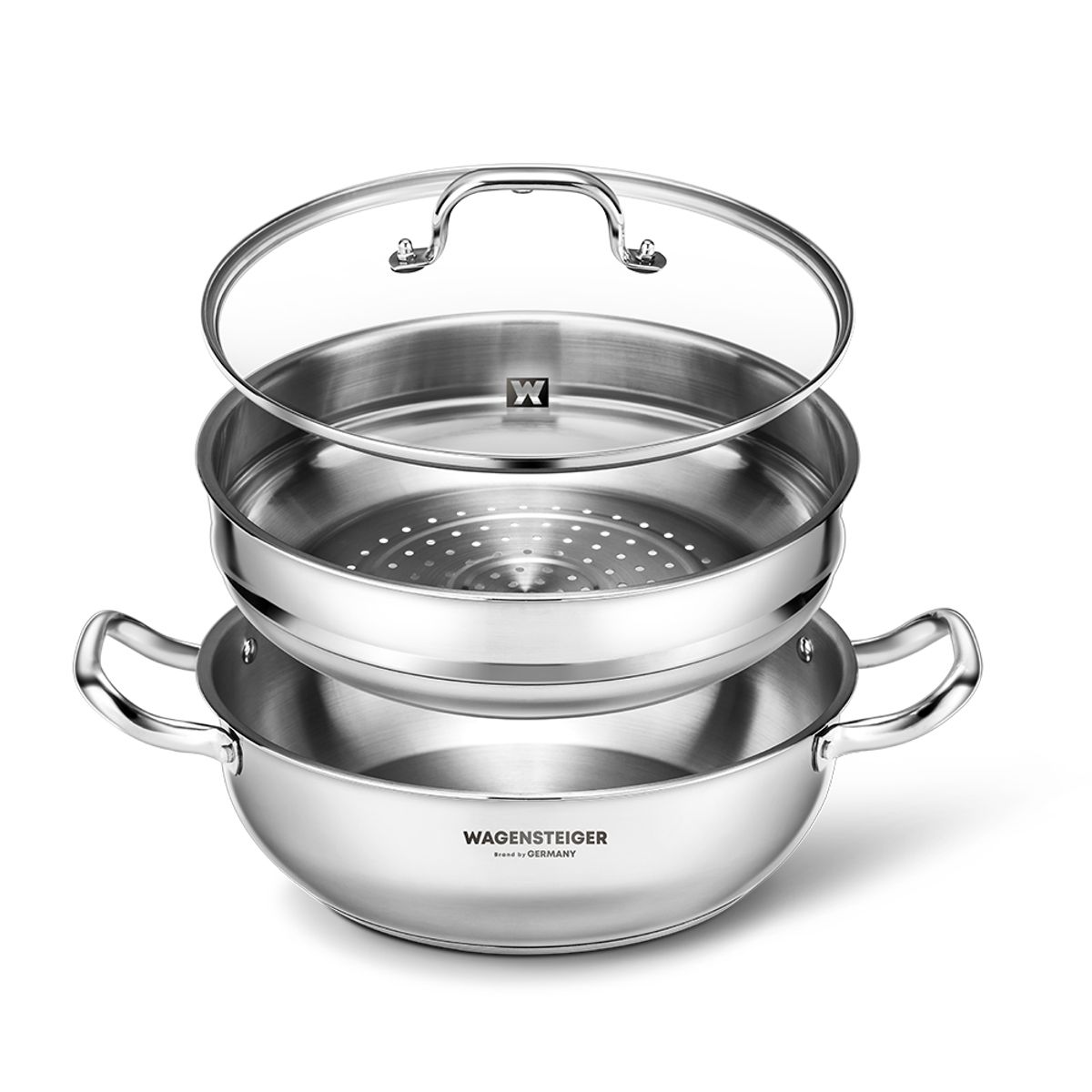 바겐슈타이거(WAGENSTEIGER) 스텐 멀티 2단 스팀팟 32cm 찜기 냄비 찜냄비