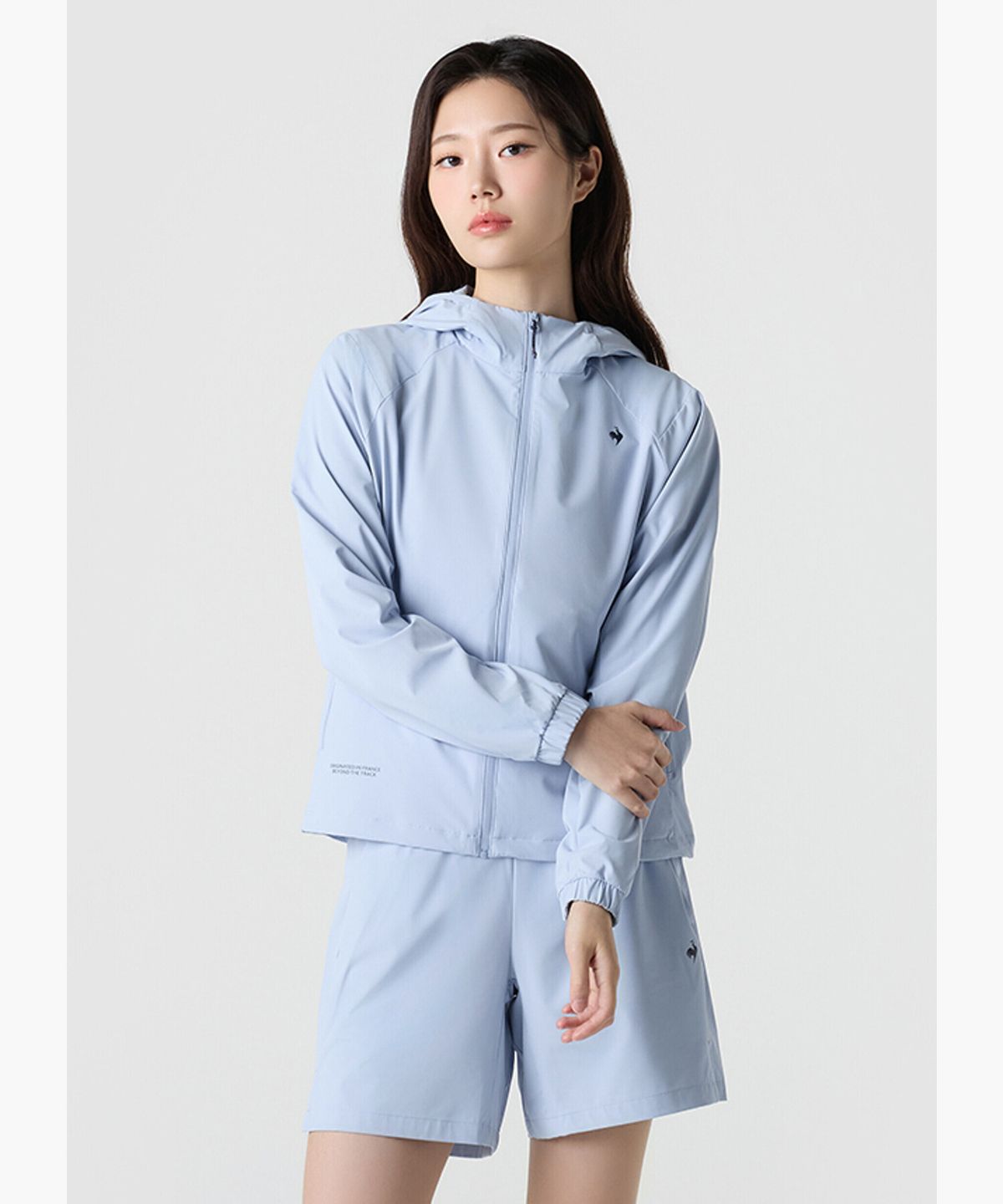르꼬끄(LECOQ) 유니 러닝 드라이 홑겹 자켓 - 블루 QR123EJK31