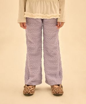 플리츠 세미부츠 팬츠_라이트퍼플