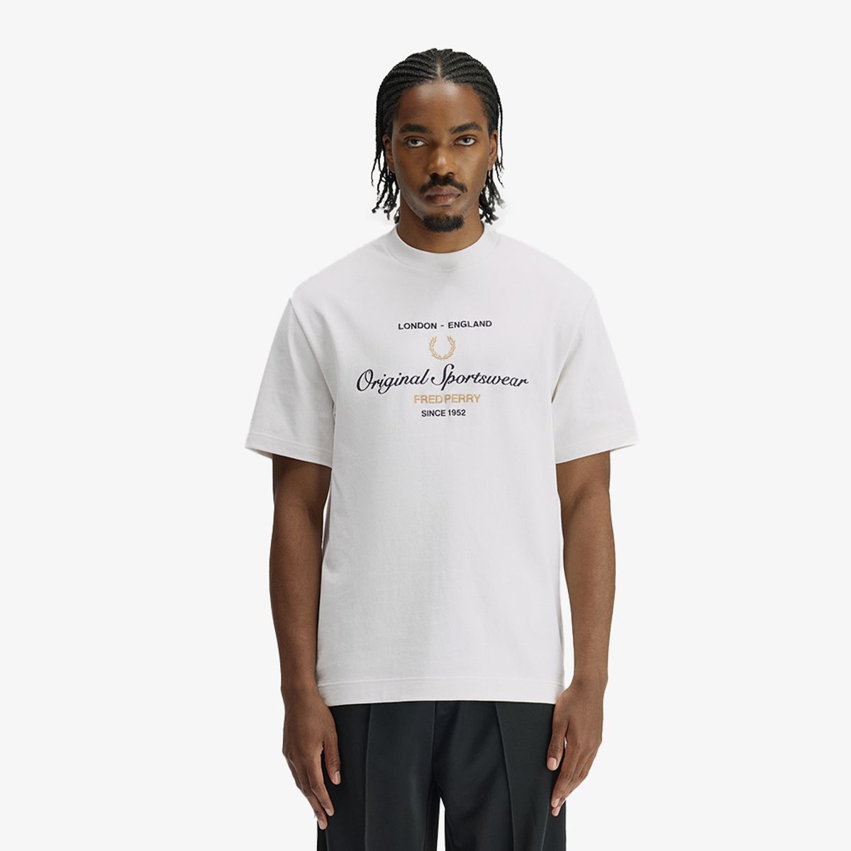 프레드페리(FRED PERRY) [Sport] 오리지널 스포츠웨어 티셔츠 - 스노우 화이트 AFPM2612407-129