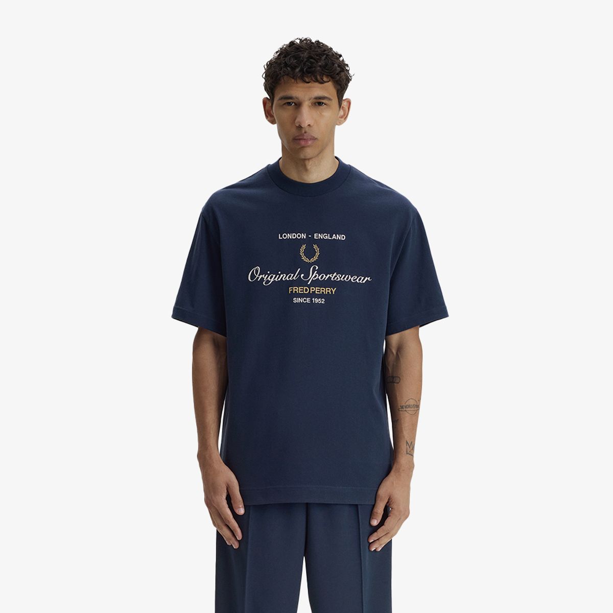 프레드페리(FRED PERRY) [Sport] 오리지널 스포츠웨어 티셔츠 - 테니스 블루 AFPM2612407-X86