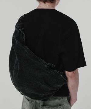 WASHED HOBO BAG [BLACK]