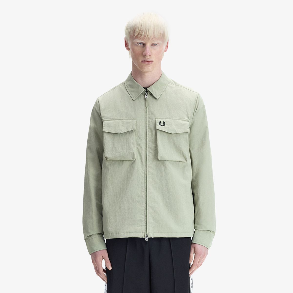 프레드페리(FRED PERRY) [Sport] 립스탑 포켓 오버셔츠 - 시그래스 AFPM2612402-M37