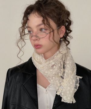 키넛 플라워 시스루 머플러