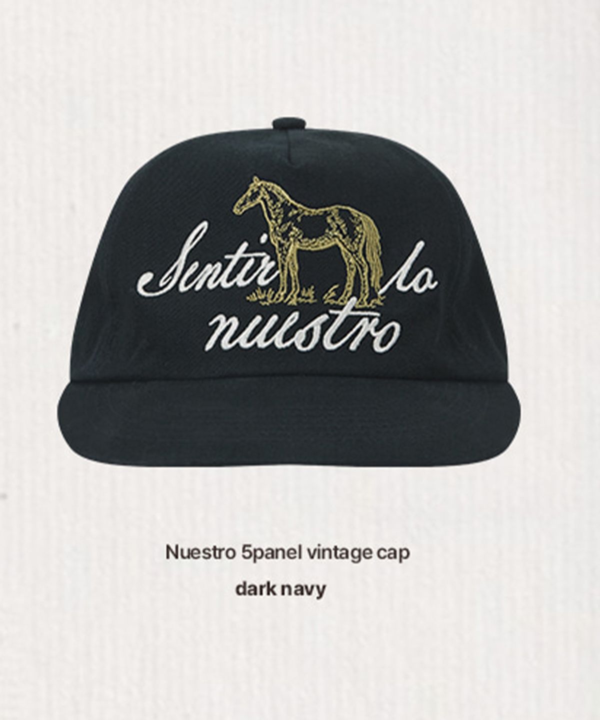 모르브13(MORVE13) Nuestro 5panel vintage cap(다크네이비)