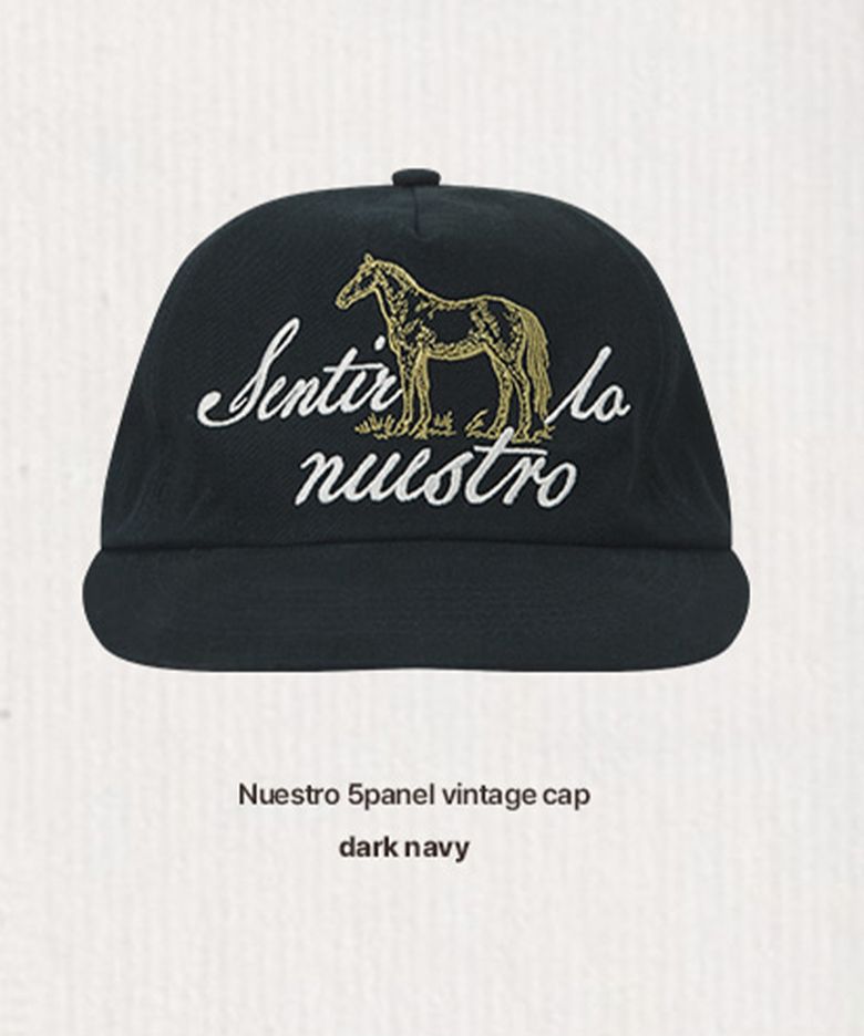 Nuestro 5panel vintage cap(다크네이비)