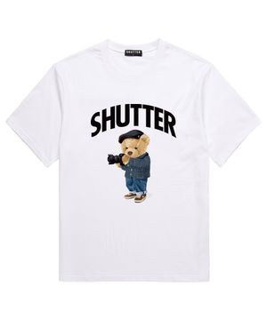 CAMERA BEAR 반팔 티셔츠 (SS035) 화이트