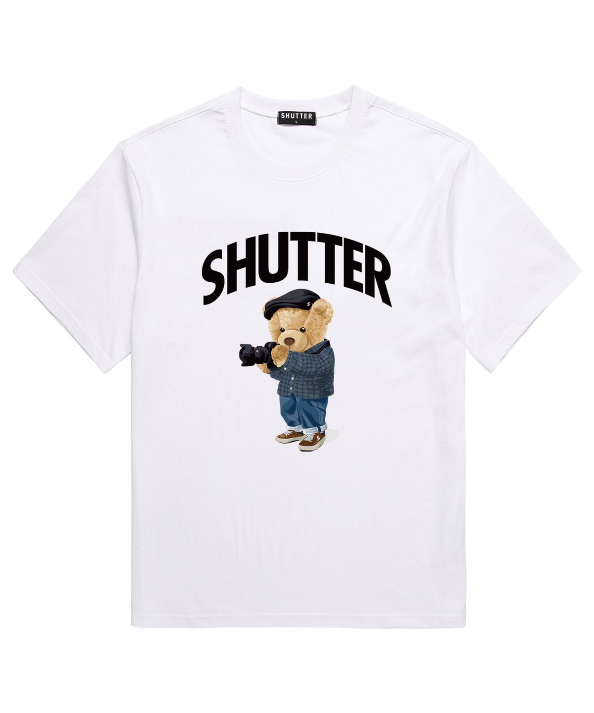 셔터(SHUTTER) CAMERA BEAR 반팔 티셔츠 (SS035) 화이트