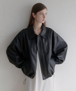 les kara leather jacket (블랙)