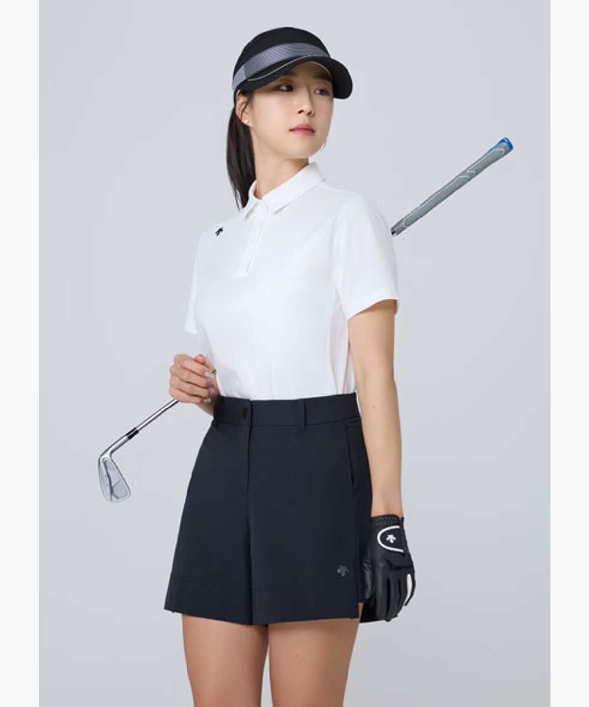 데상트 골프(DESCENTE GOLF) 남여공용 등판 그래픽 카라 반팔 티셔츠  DR22MFTS4L