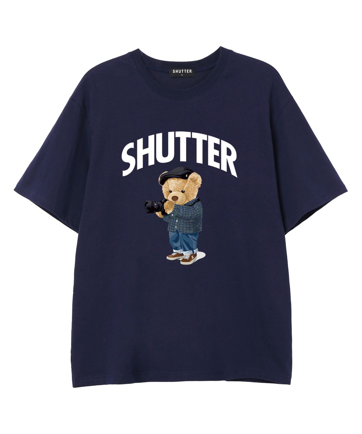 셔터(SHUTTER) CAMERA BEAR 반팔 티셔츠 (SS035) 네이비