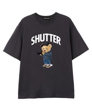 CAMERA BEAR 반팔 티셔츠 (SS035) 차콜