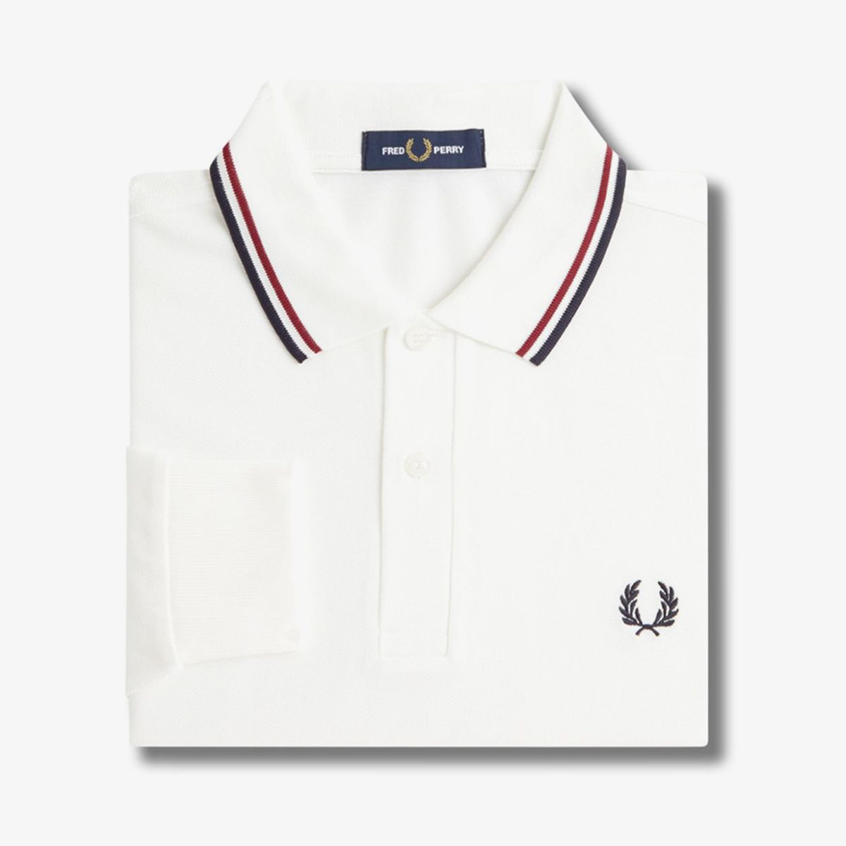 프레드페리(FRED PERRY) [M3636] 롱슬리브 트윈 팁 프레드페리 셔츠 - 스노우화이트/번트레드/네이비 AFPM2G93636-T60