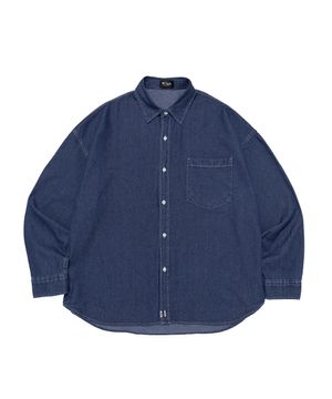 CB 워싱 시티보이 데님셔츠 (진청)