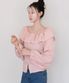 리즈 오프숄더 긴팔 블라우스_핑크