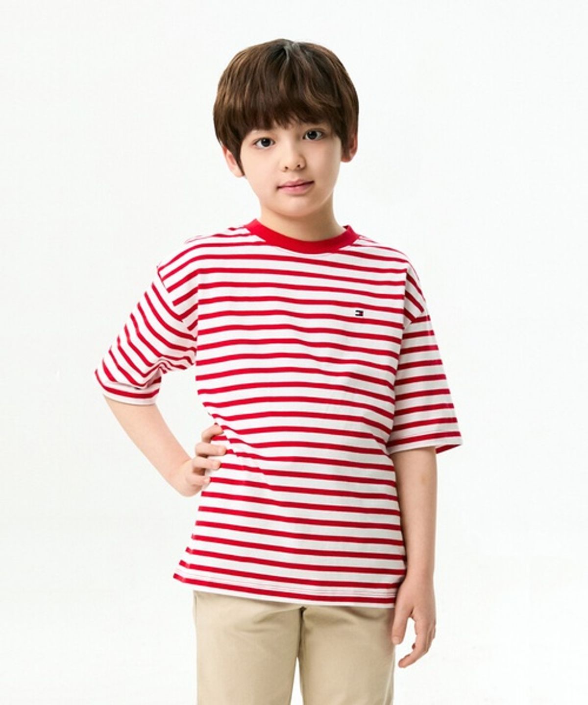 타미힐피거 키즈(TOMMY HILFIGER KIDS) 에센셜 스트라이프 티셔츠