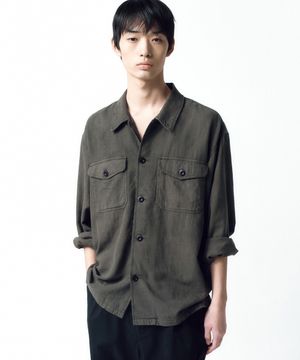 가먼트다잉 퍼티그 셔츠 OLIVE DRAB