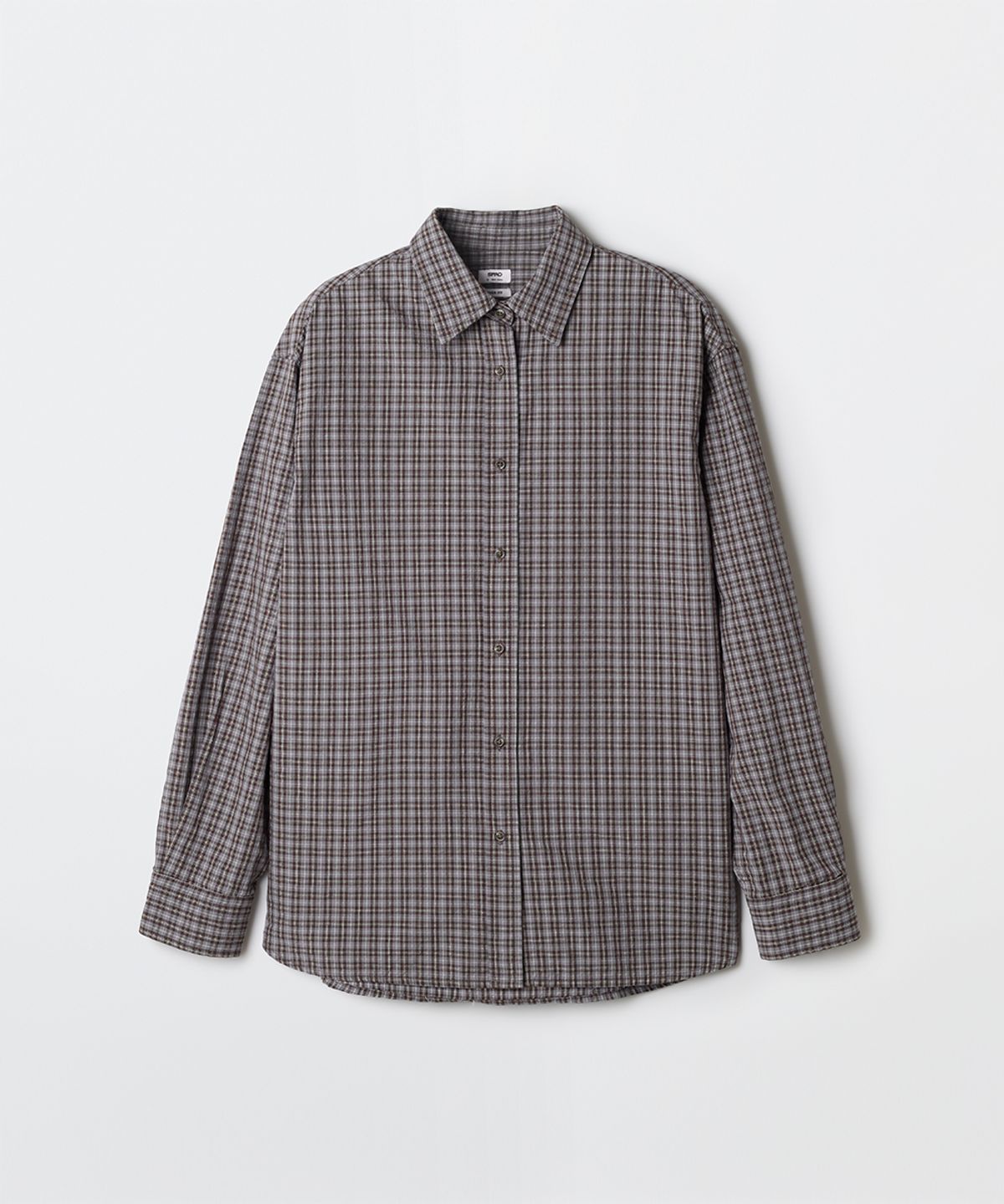 스파오(SPAO) 여성 오버핏 체크 셔츠_SPYCG23G05