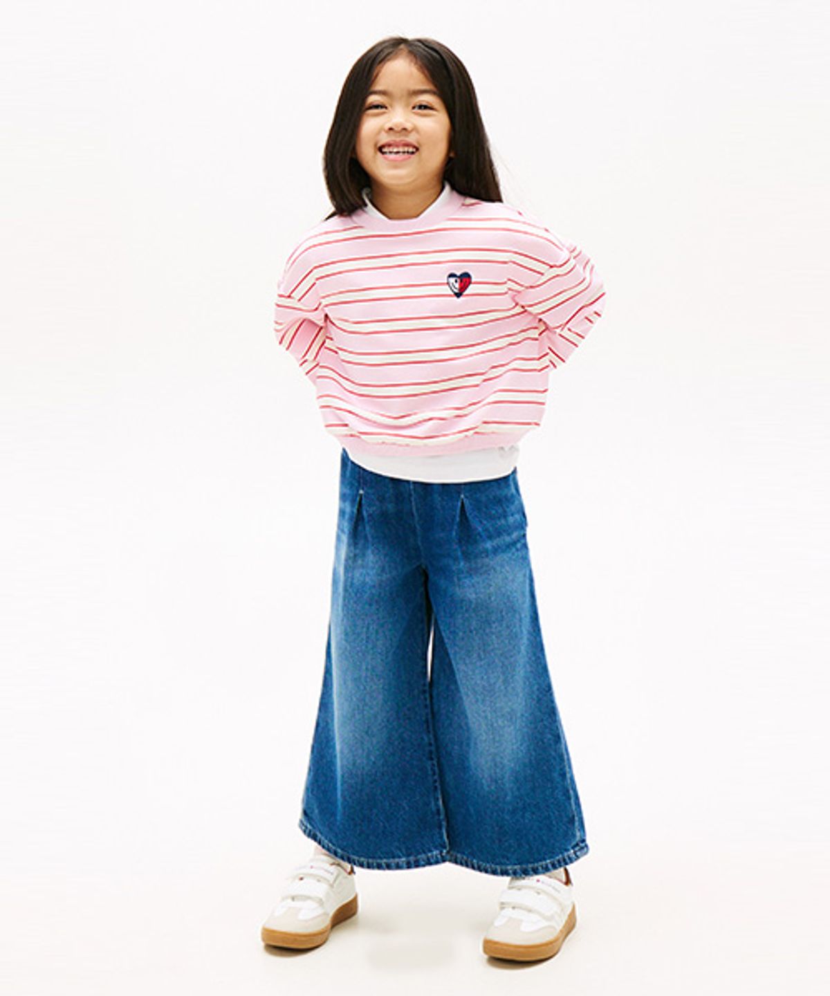 타미힐피거 키즈(TOMMY HILFIGER KIDS) 데님 밴딩 큐롯 팬츠