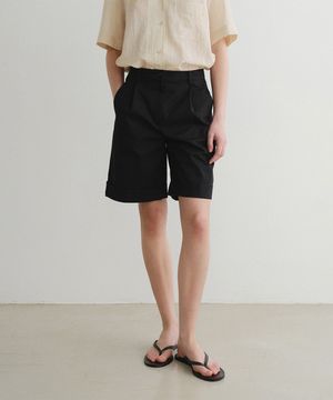 ELIO COTTON SHORTS (BLACK)