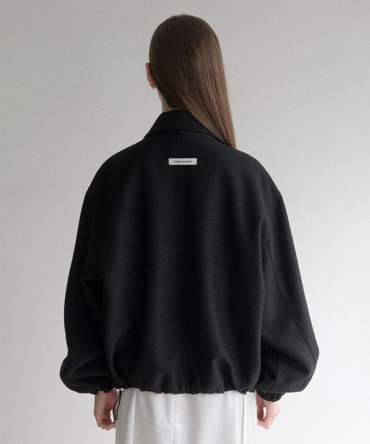 르나브(LENAV) esy kara tweed blouson (블랙)