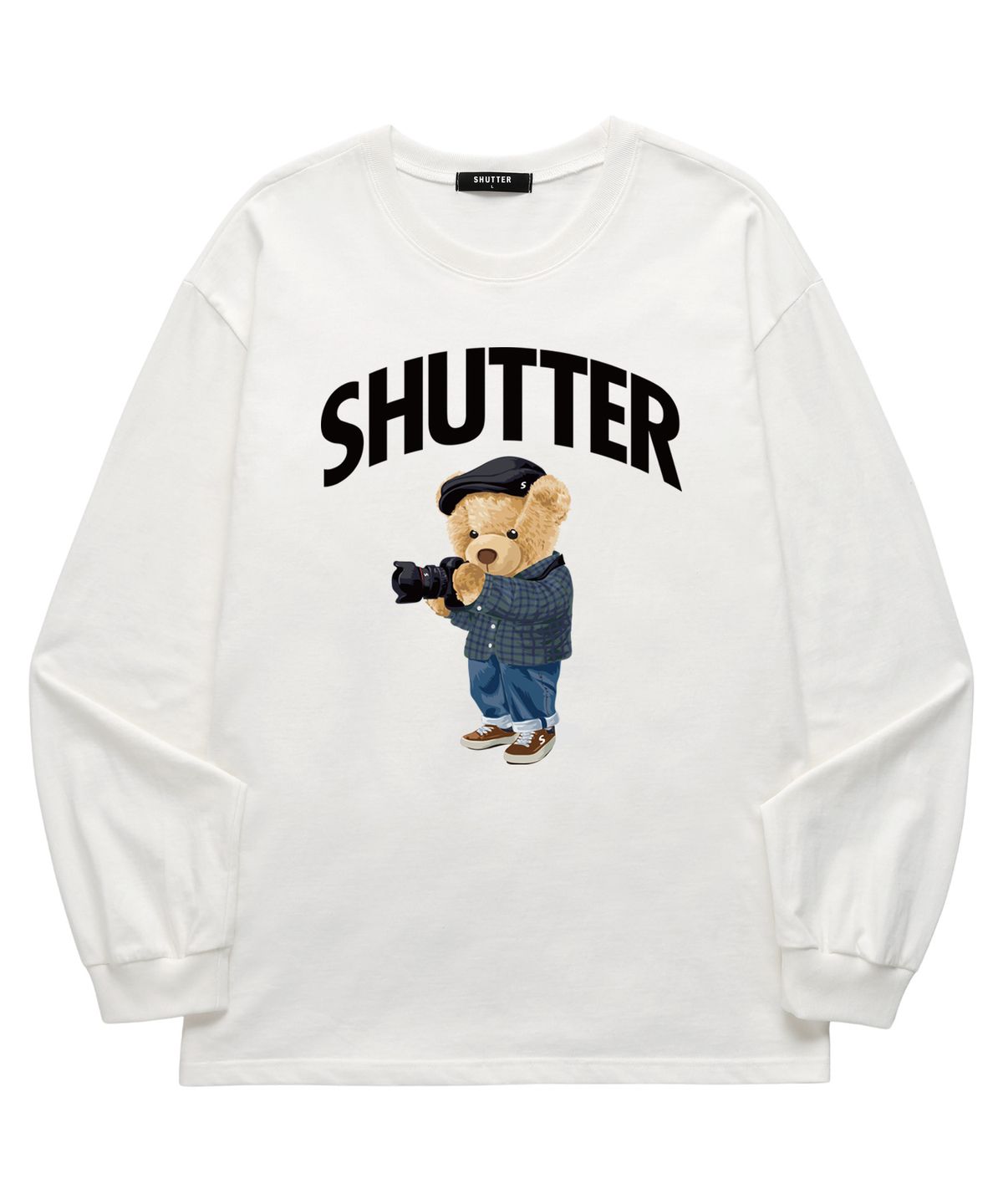 셔터(SHUTTER) CAMERA BEAR 롱슬리브 (SLS037) 화이트