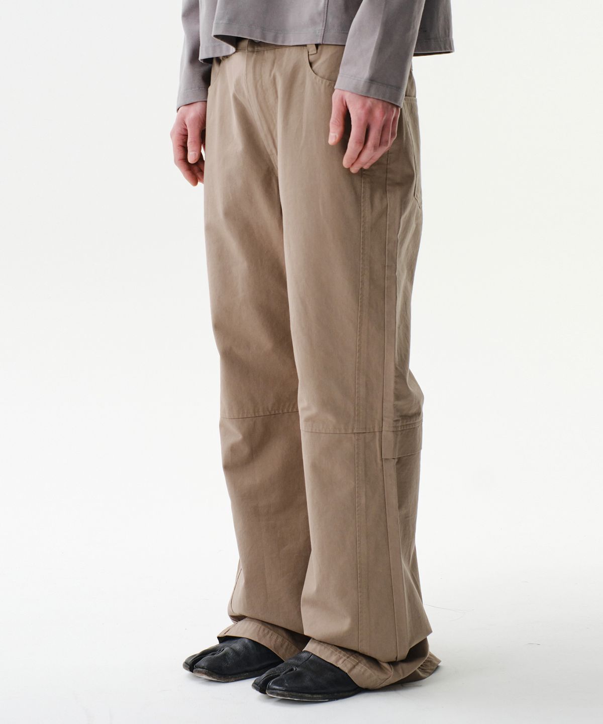 다이브인(DIVEIN) LOUNGE COTTON FLARE PANTS (BEIGE)