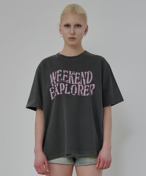 위캔드 피그먼트 티셔츠 (차콜)