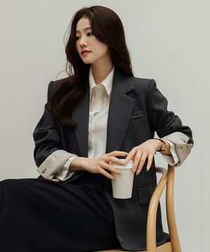 무디크 소매 배색 더블 자켓_F6S219JK