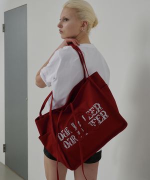 크랙 프린트 유틸리티 백 (레드)