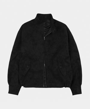 빔스 스웨이드 블루종 레더 자켓 블랙