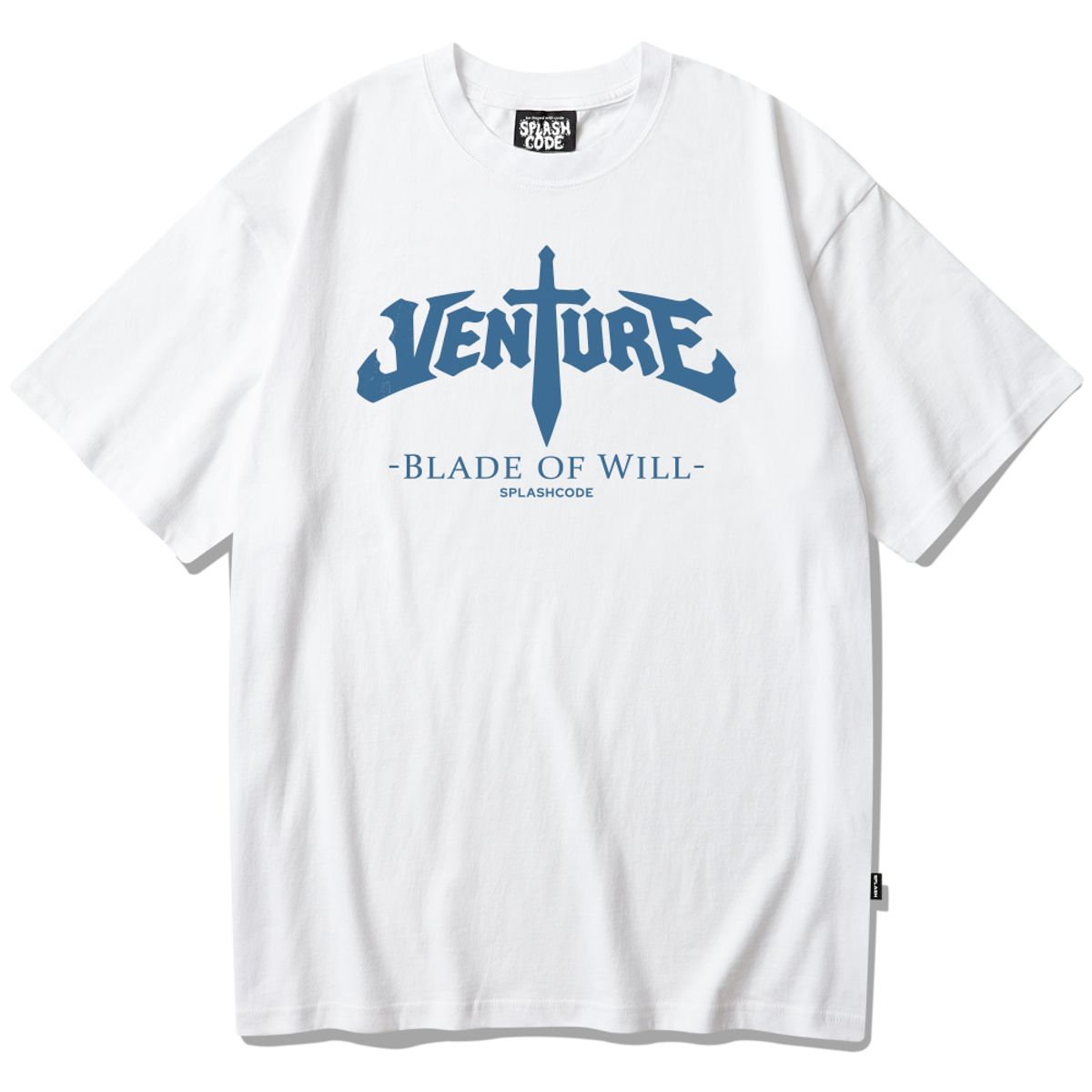 스플래시코드(SPLASHCODE) 반팔 티셔츠 화이트 - 의지의 칼날(Venture)