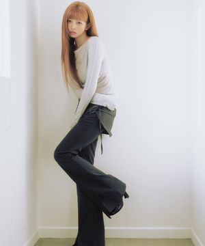 [레이 PICK] Side shirring string mini skirt pants set CHARCOAL